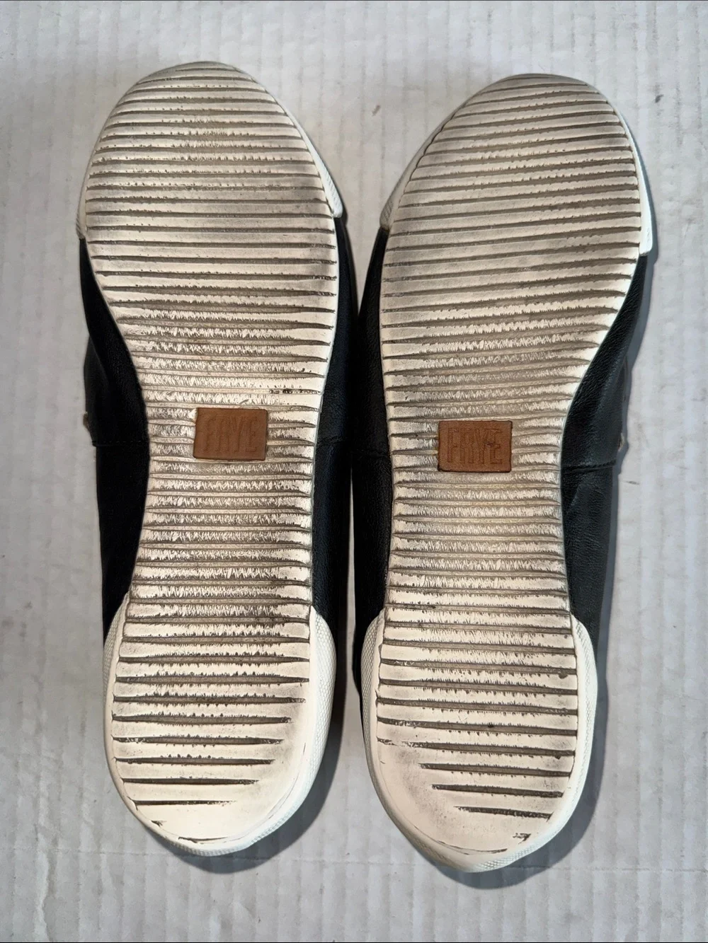 Frye Melanie Black Leather Slip On Loafers